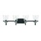 Designers Fountain Inwood 32in 4-Light Matte Black Modern Indoor Vanity Light with Clear Glass Shades D214M-4B-MB - alternate 1